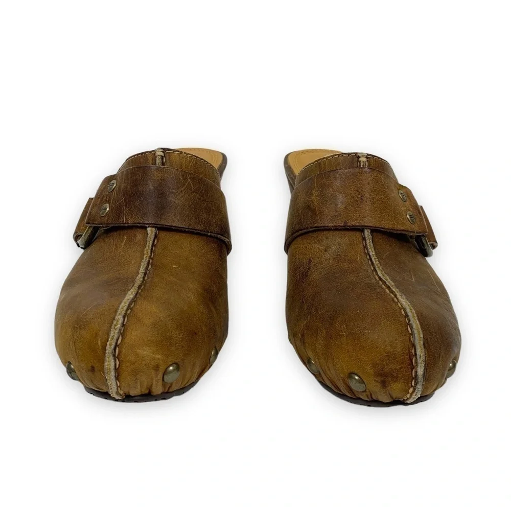 Frye Reese Ring Mule Brown Leather Size 6.5 - Picture 3 of 15